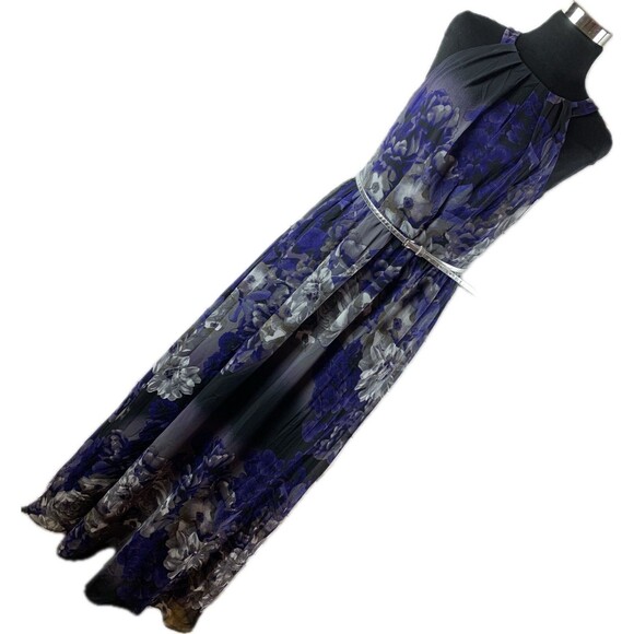 SL Fashions Dress Halter Maxi chiffon Floral Gown Wedding Party Classic Floral - Picture 1 of 16